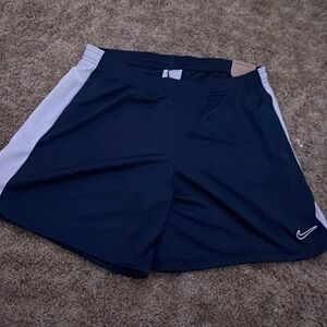 kids XL nike shorts, navy blue and white.